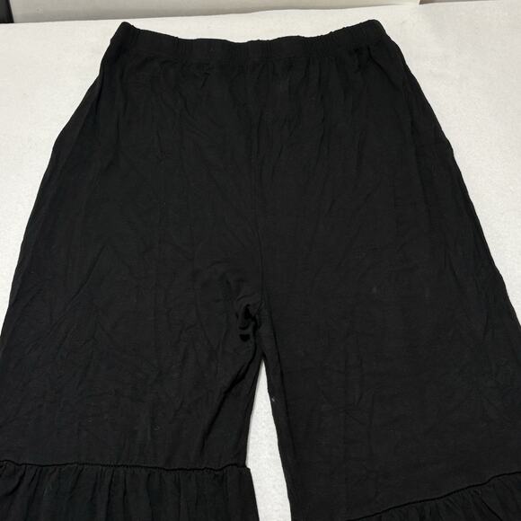 Fashion Nova Women's Medium Wide/Flared Leg Pants Black Stretch Funky Trousers - Picture 11 of 15